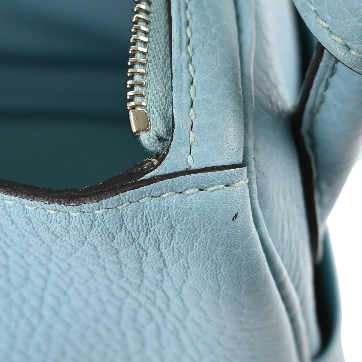 Hermes Blue Atoll Taurillon Clemence Lindy 26 Shoulder Bag