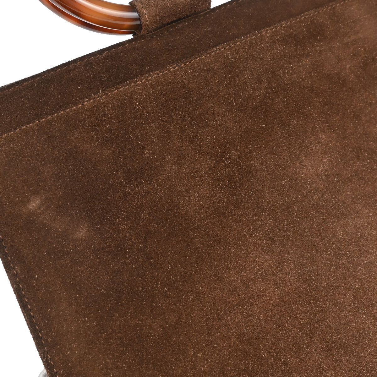 Chanel Brown Suede Faux Tortoiseshell Handbag