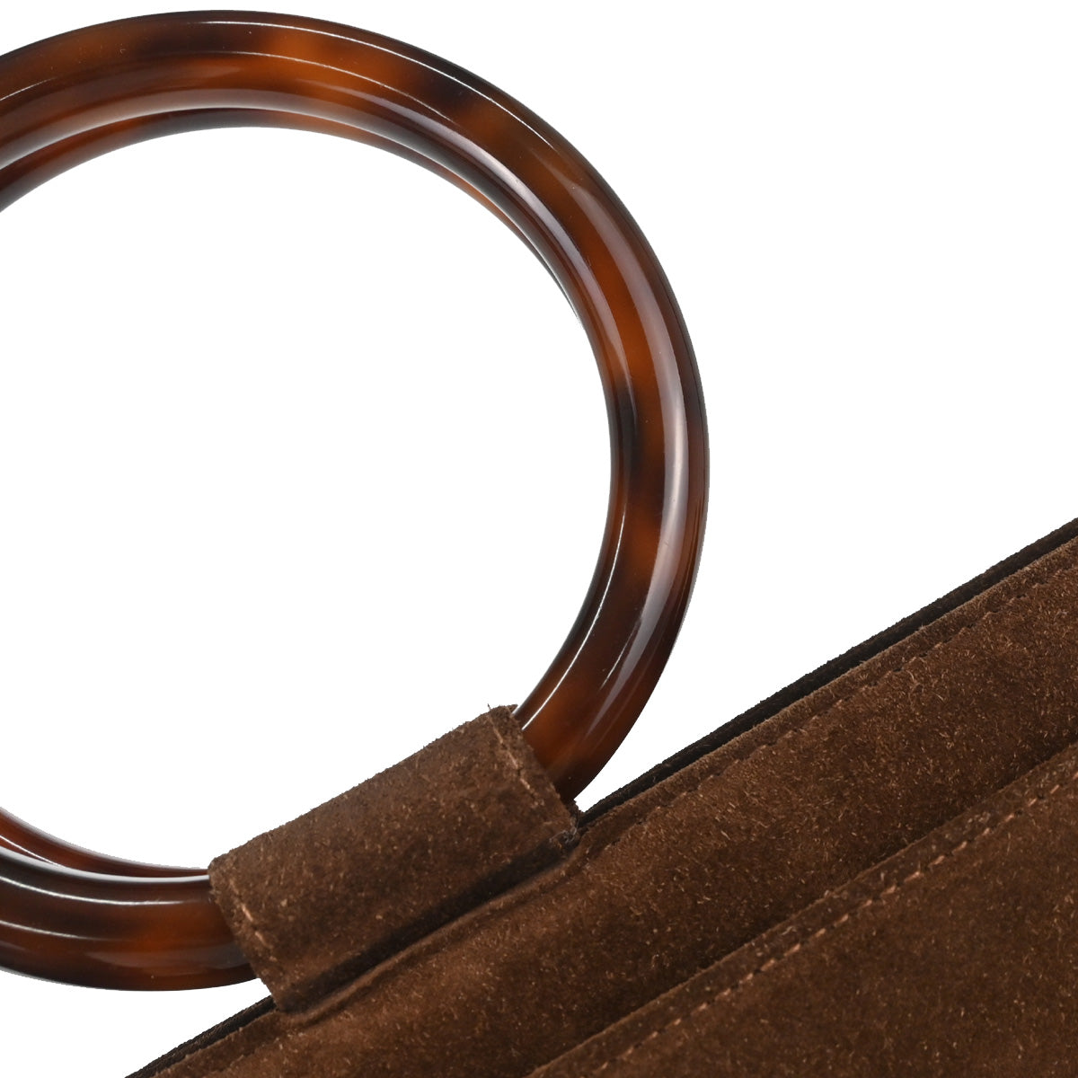 Chanel Brown Suede Faux Tortoiseshell Handbag