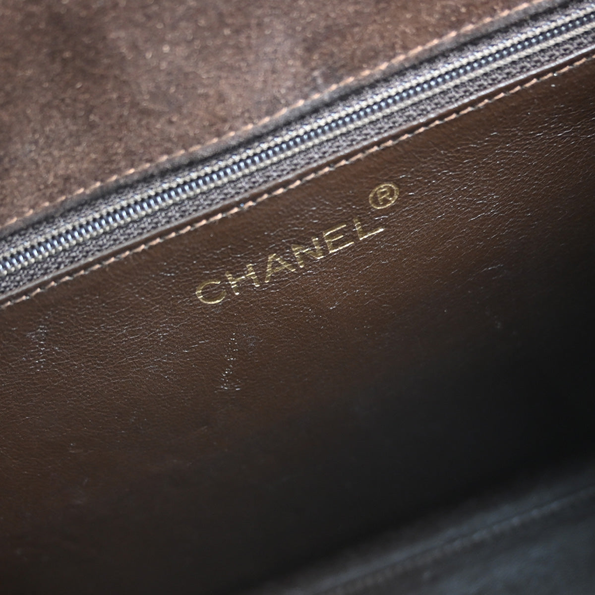 Chanel Brown Suede Faux Tortoiseshell Handbag