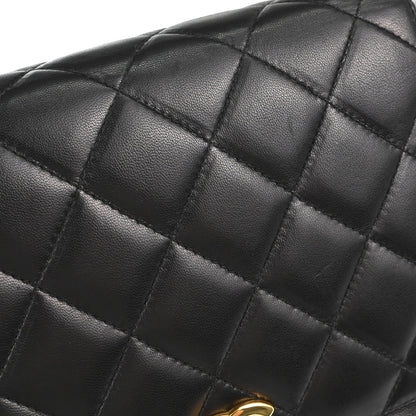 Chanel 1996-1997 Black Lambskin Shoulder Bag