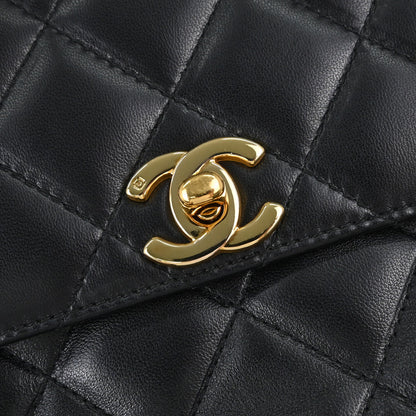 Chanel 1996-1997 Black Lambskin Shoulder Bag