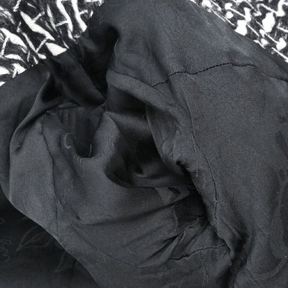 Chanel 2010 Collarless Jacket Tweed Black #36