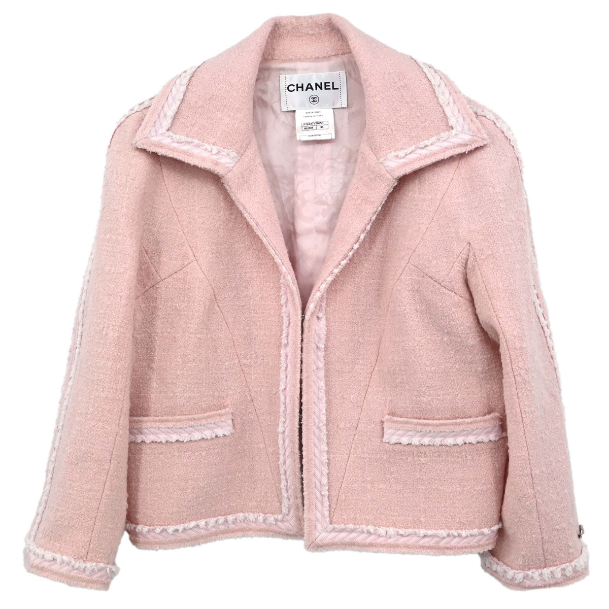 Chanel 2009 Tweed Jacket Pink #38