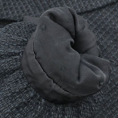 Chanel 2009 Double Breasted Tweed Jacket Black Navy