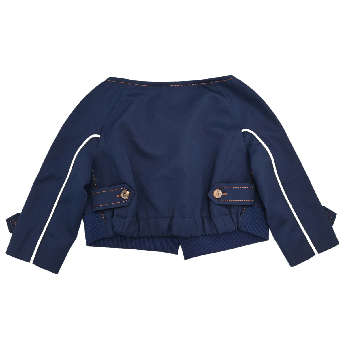 Prada 2016 Collarless Cropped Jacket Navy #42