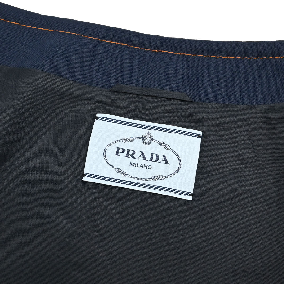 Prada 2016 Collarless Cropped Jacket Navy #42