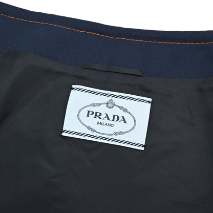 Prada 2016 Collarless Cropped Jacket Navy #42
