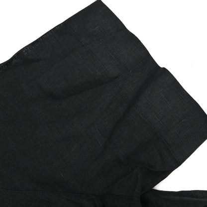 Chanel Short Sleeve Sheer Blouse Shirt Linen Black