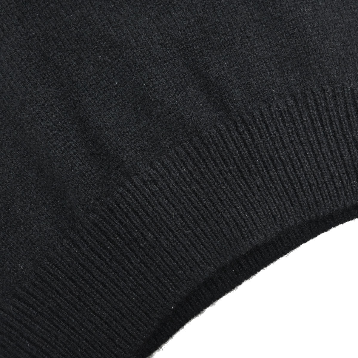 Chanel 1996 Short Sleeve Sweater Knit Top Black #40