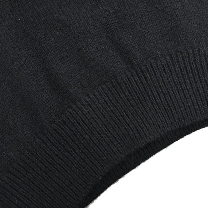 Chanel 1996 Short Sleeve Sweater Knit Top Black #40