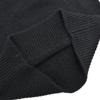 Chanel 1996 Short Sleeve Sweater Knit Top Black #40