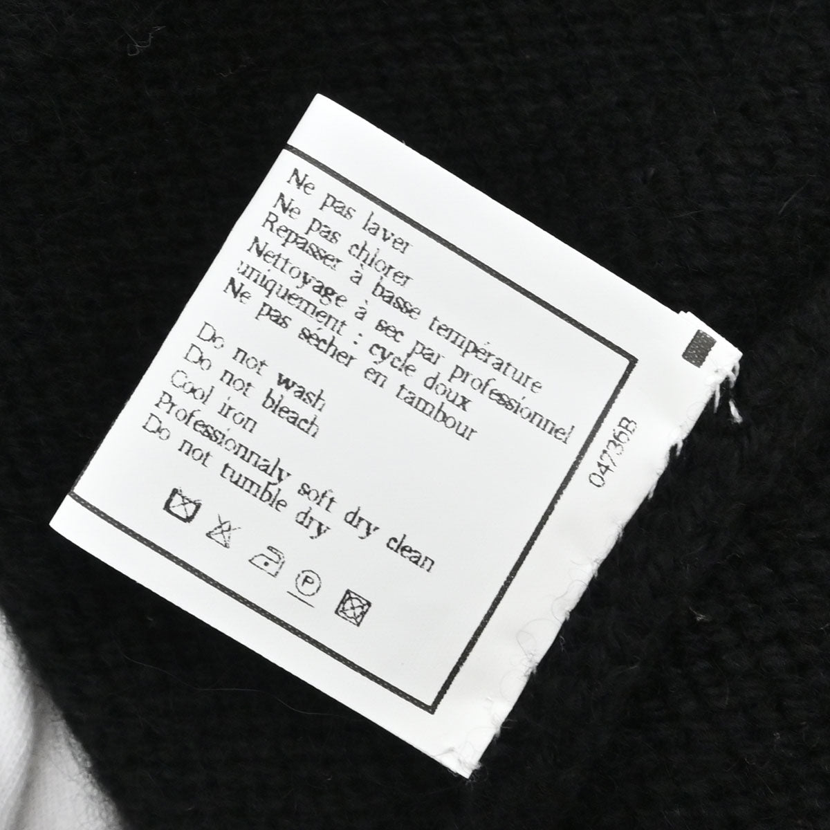Chanel 1996 Short Sleeve Sweater Knit Top Black #40