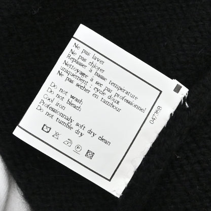 Chanel 1996 Short Sleeve Sweater Knit Top Black #40