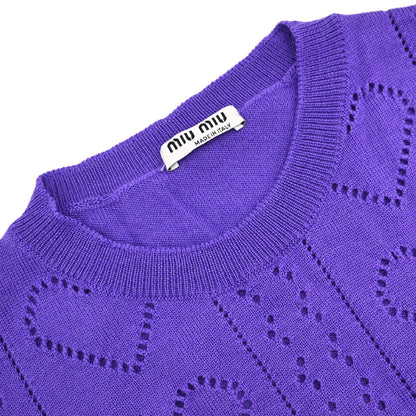 Miu Miu 2018 Sweater Knit Top Purple #40
