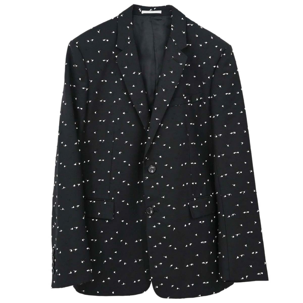Christian Dior Dots Embroidery Jacket Black #48