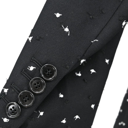 Christian Dior Dots Embroidery Jacket Black #48