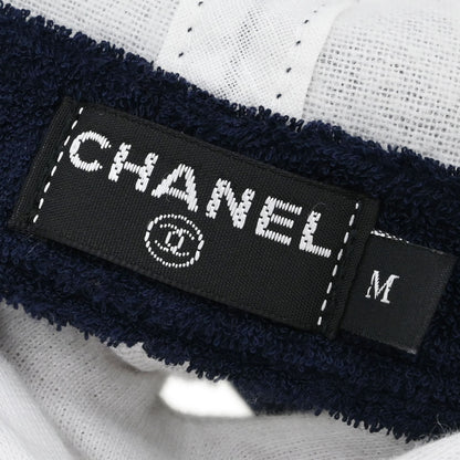 Chanel Cotton Navy #M Cap Hat Small Good