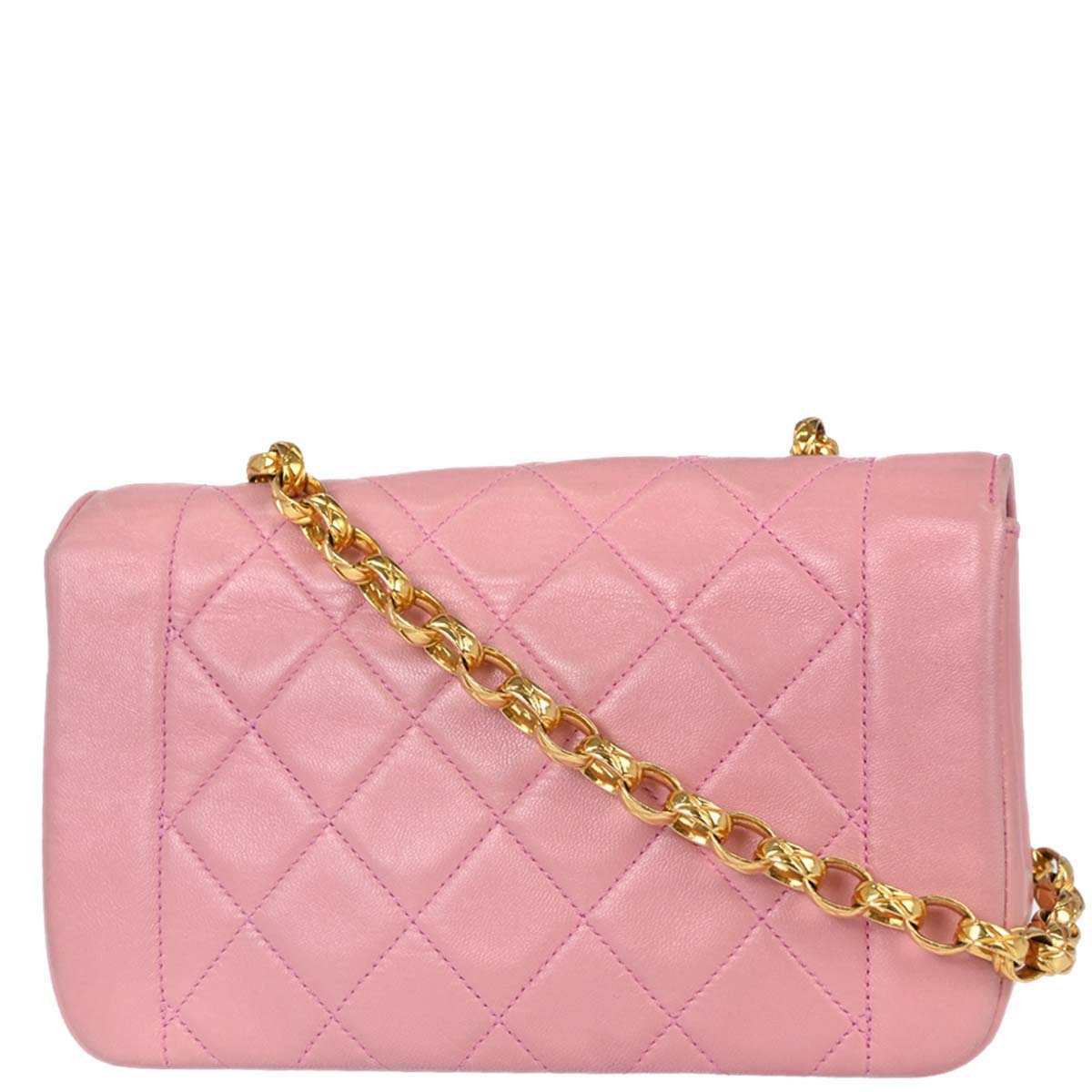 Chanel 1989-1991 Pink Lambskin Shoulder Bag