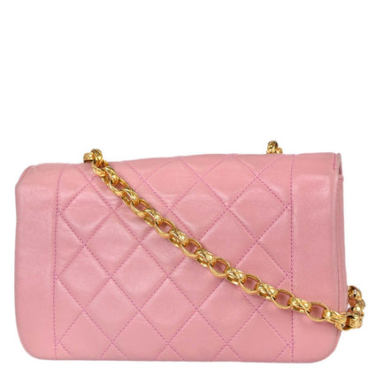 Chanel 1989-1991 Pink Lambskin Shoulder Bag