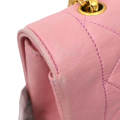 Chanel 1989-1991 Pink Lambskin Shoulder Bag