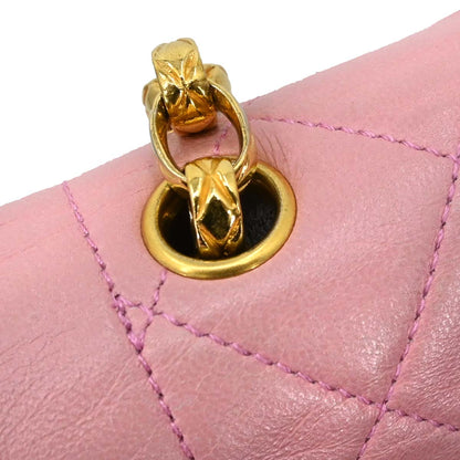 Chanel 1989-1991 Pink Lambskin Shoulder Bag