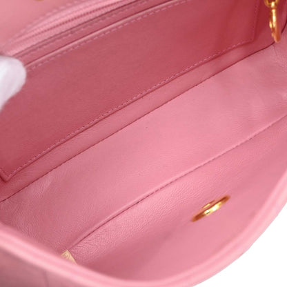 Chanel 1989-1991 Pink Lambskin Shoulder Bag