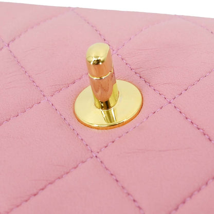 Chanel 1989-1991 Pink Lambskin Shoulder Bag