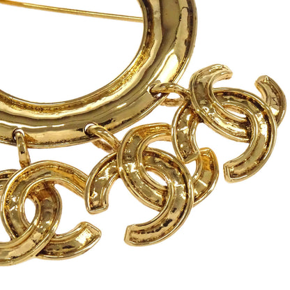 Chanel Dangle CC Brooch Pin Gold 94P