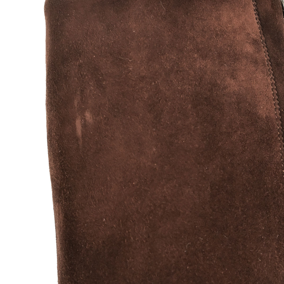 Chanel * Brown Suede Long Boots Shoes #36 1/2