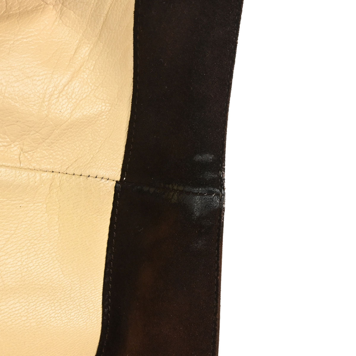 Chanel * Brown Suede Long Boots Shoes #36 1/2