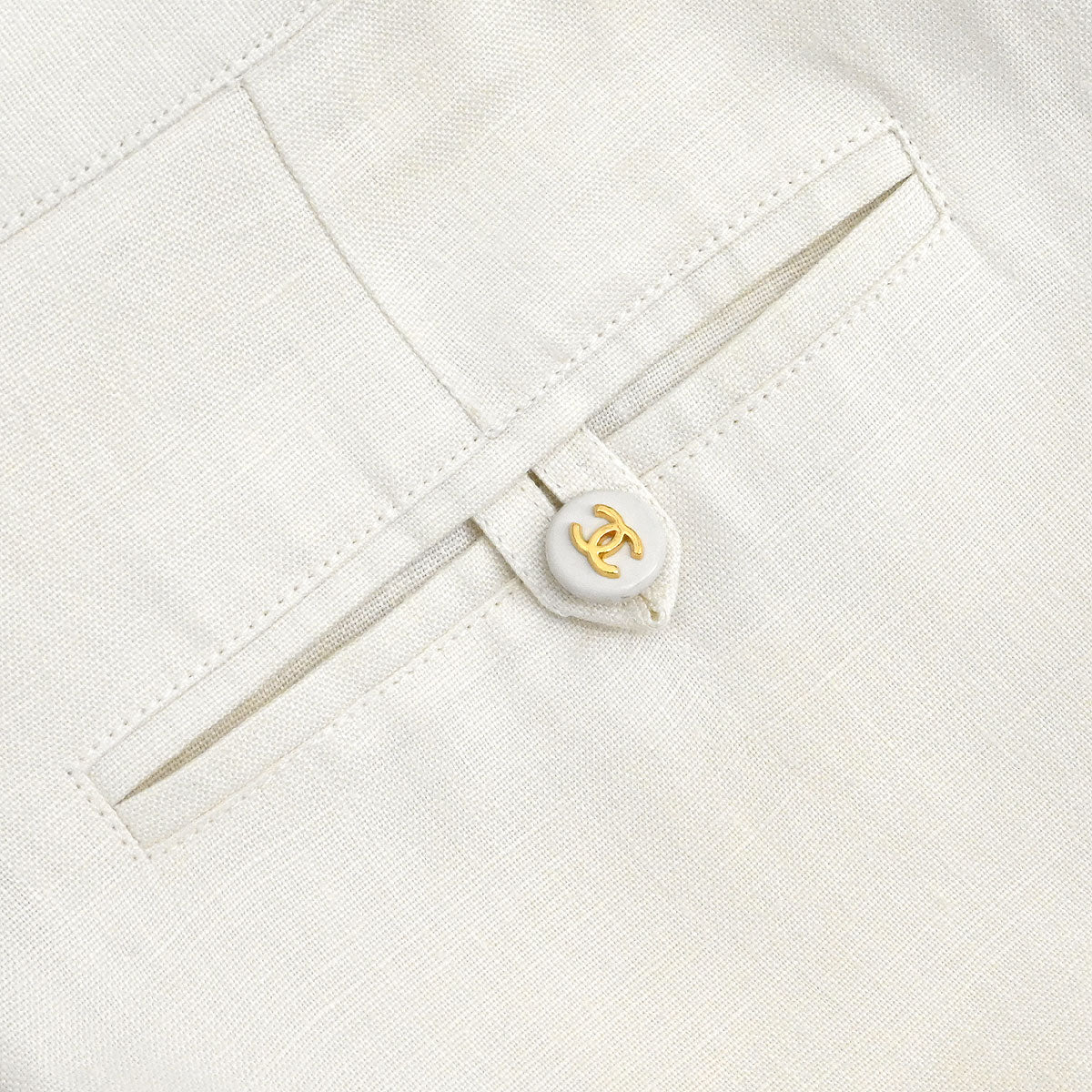 Chanel 1997 Long Pants White #40