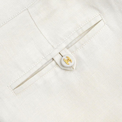 Chanel 1997 Long Pants White #40