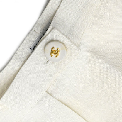 Chanel 1997 Long Pants White #40