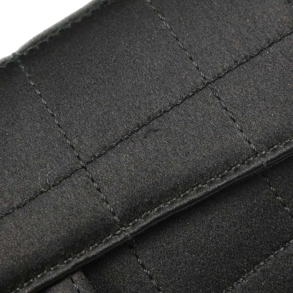 Chanel 2000-2002 Black Satin Camellia Choco Bar Shoulder Bag