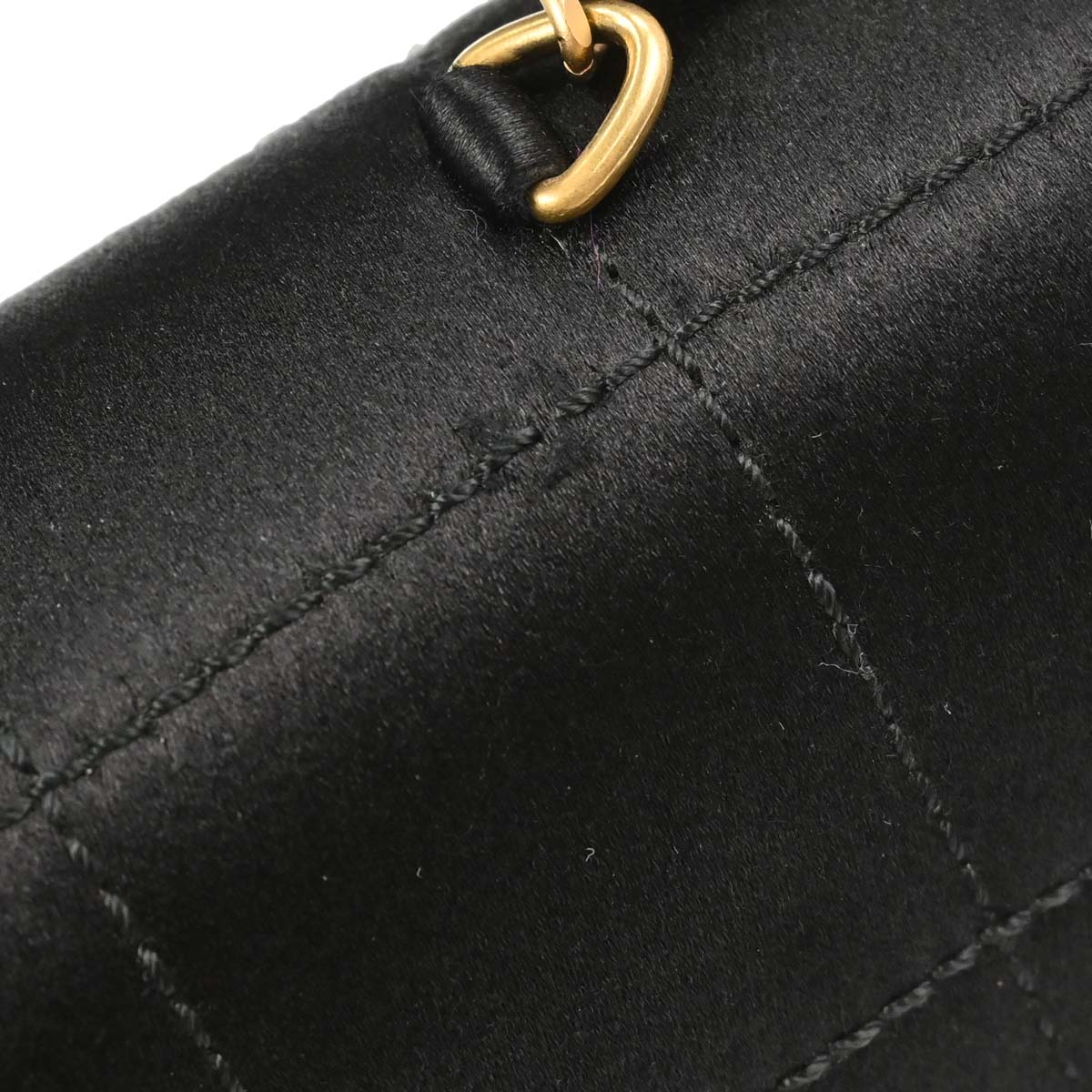 Chanel 2000-2002 Black Satin Camellia Choco Bar Shoulder Bag