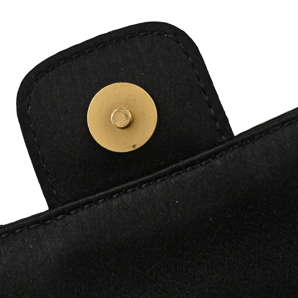 Chanel 2000-2002 Black Satin Camellia Choco Bar Shoulder Bag