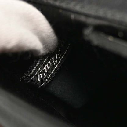 Chanel 2000-2002 Black Satin Camellia Choco Bar Shoulder Bag