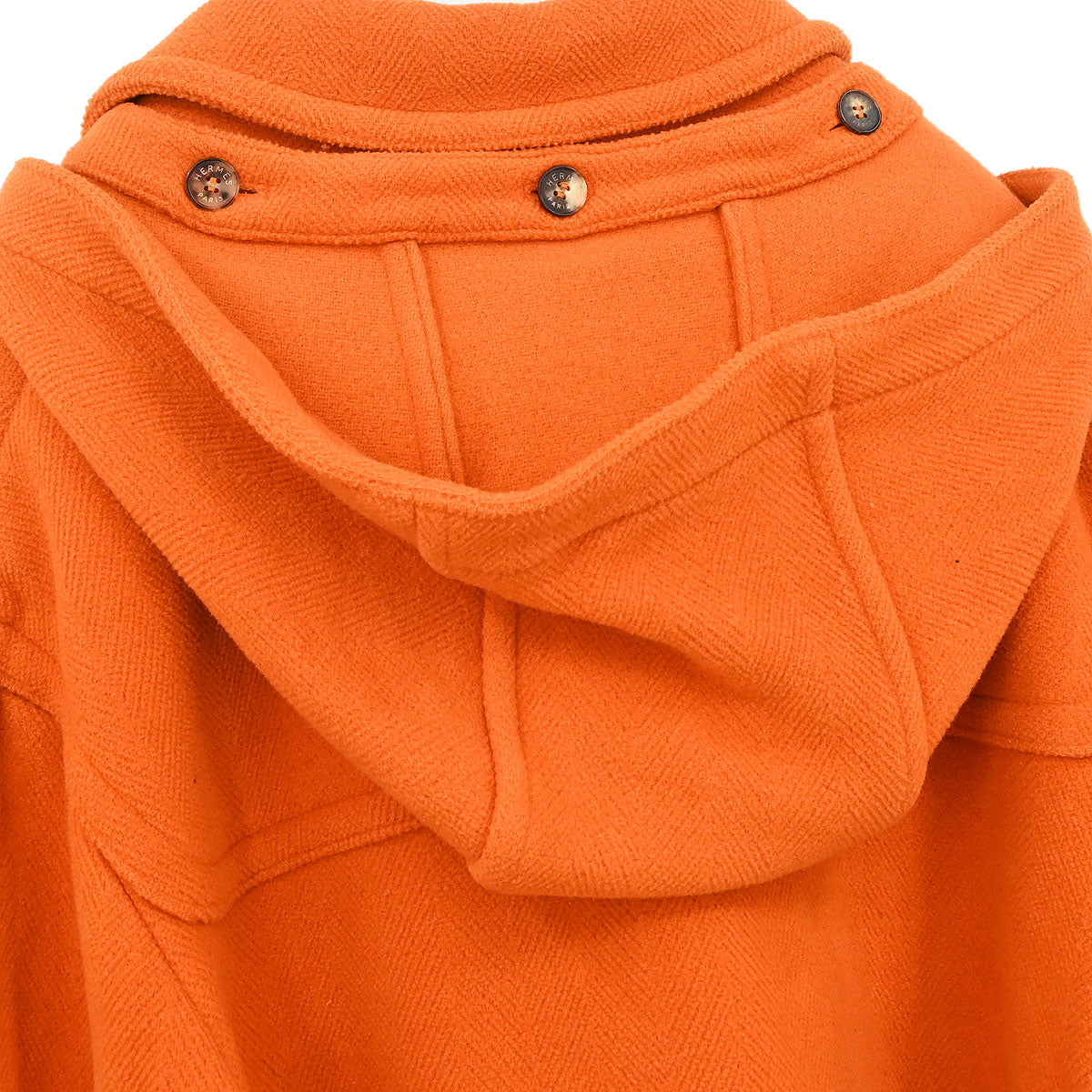 Hermes Duffel Coat Orange #46