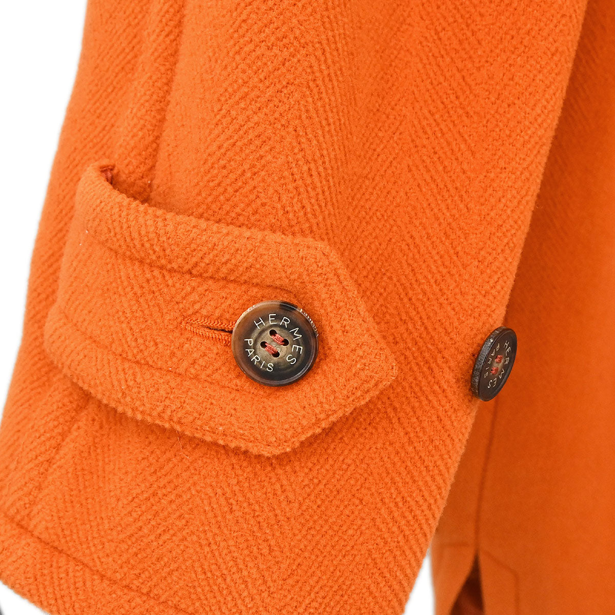 Hermes Duffel Coat Orange #46