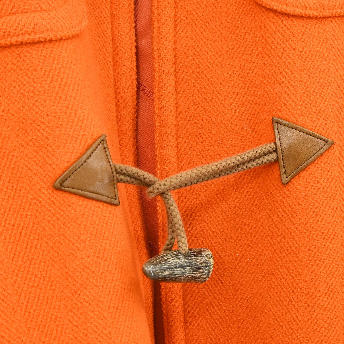 Hermes Duffel Coat Orange #46