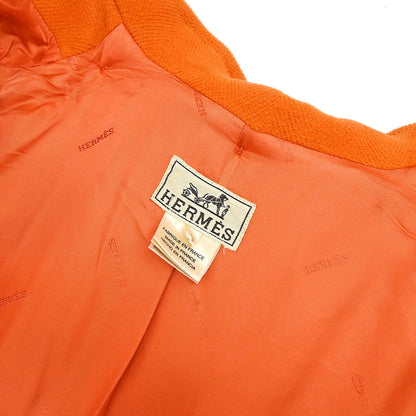 Hermes Duffel Coat Orange #46