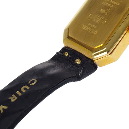 Chanel Premiere Quartz Watch Black Leather 18KYG