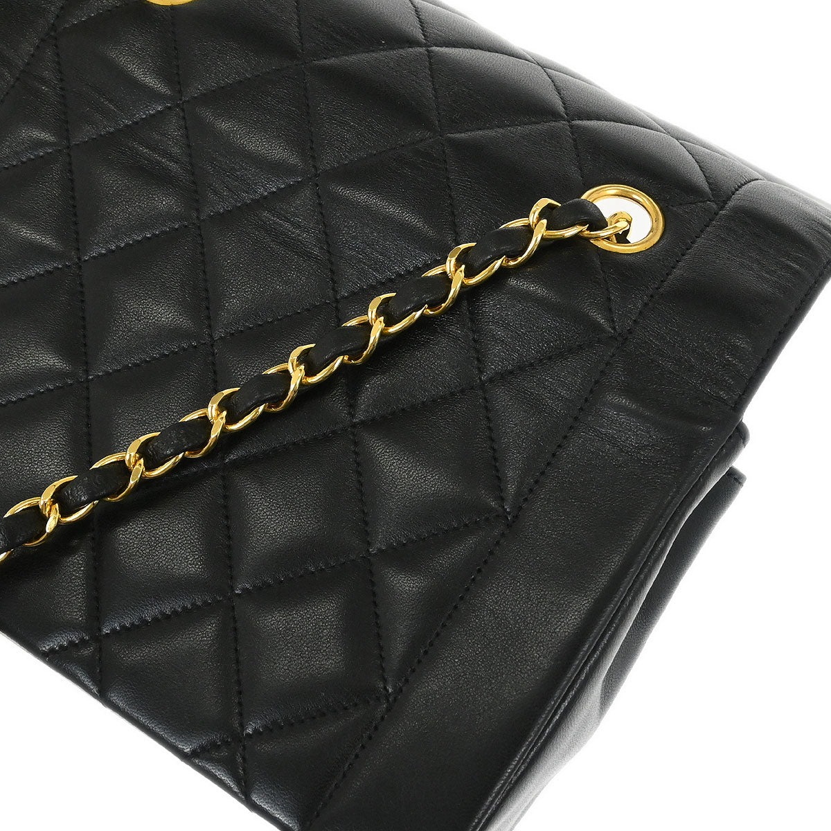 Chanel Black Lambskin Small Diana Shoulder Bag