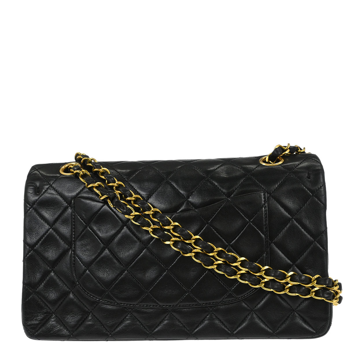 Chanel Black Lambskin Medium Classic Double Flap Shoulder Bag