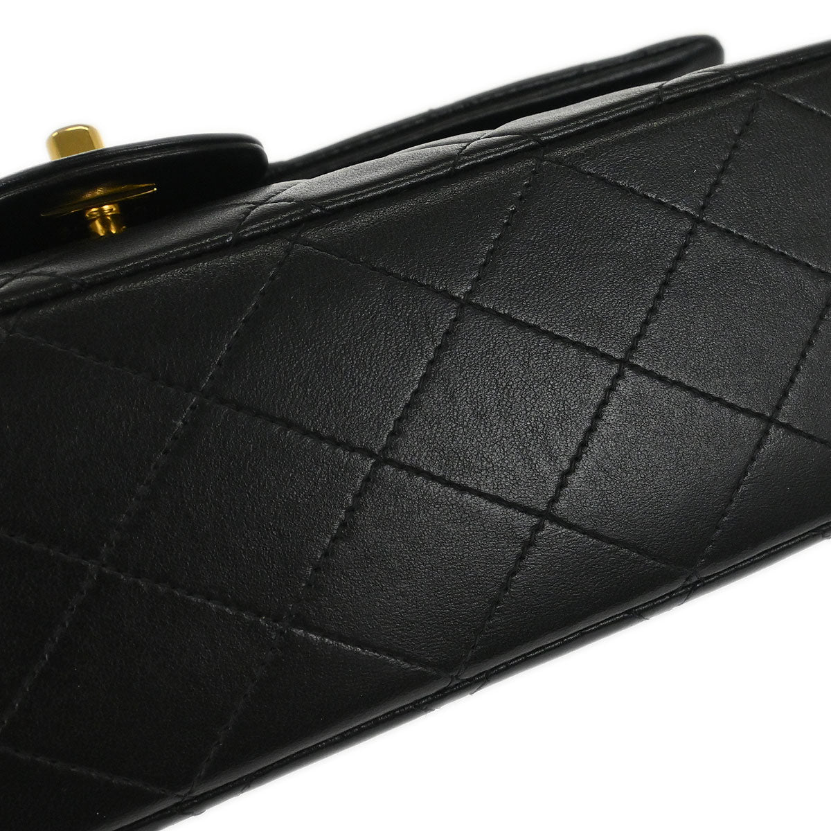 Chanel Black Lambskin Medium Classic Double Flap Shoulder Bag