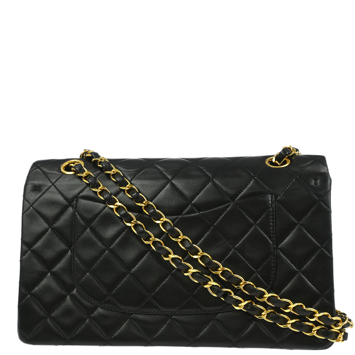 Chanel Black Lambskin Medium Classic Double Flap Shoulder Bag