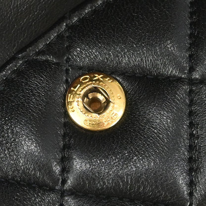 Chanel Black Lambskin Medium Classic Double Flap Shoulder Bag