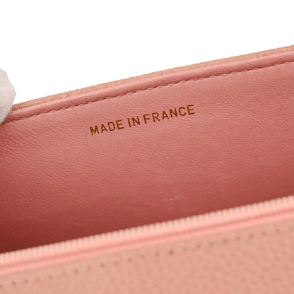 Chanel 1994-1996 Pink Caviar Skin Chevron Shoulder Bag