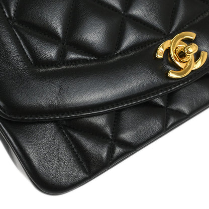 Chanel Black Lambskin Small Diana Shoulder Bag